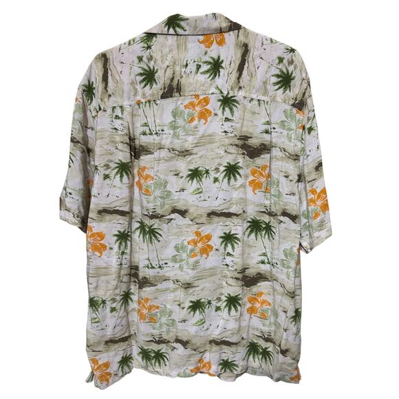 Caribbean Joe Hawaiian Shirt Mens L Palm Trees Cruise Vacation Tropical Island - Picture 5 of 6